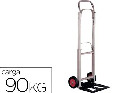 Diable pliant aluminium 1100x390x410mm pelle acier roues caoutchouc charge maximale 90kg poids 6.8kg