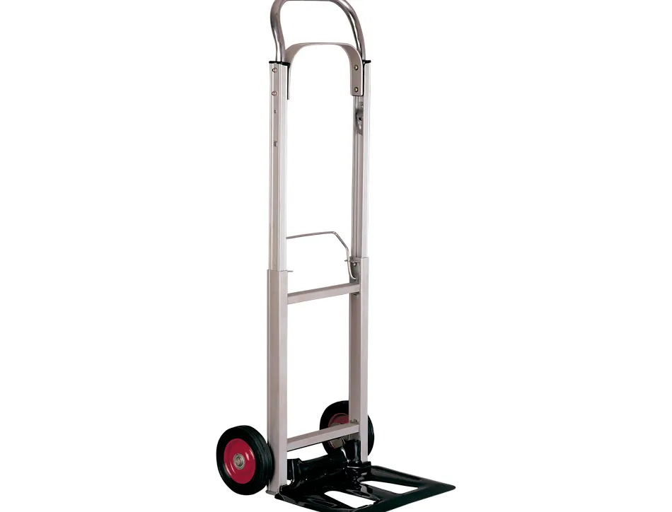 Diable pliant aluminium 1100x390x410mm pelle acier roues caoutchouc charge maximale 90kg poids 6.8kg