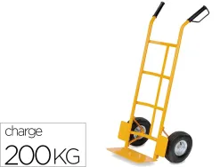Diable viso manutention 1100x461x55mm pelle acier roues caoutchouc charge maximale 200kg