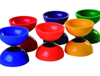 Diabolo plastico rototech big en plastique avec baguettes + livret axe vissé diamètre 10cm