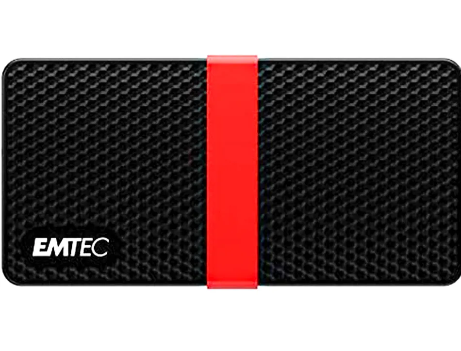 Disque dur ssd portable emtec x200 power plus usb-c 3.1 gen1 transfert haute vitesse grande capacite de stockage 256gb
