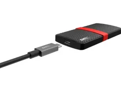 Disque dur ssd portable emtec x200 power plus usb-c 3.1 gen1 transfert haute vitesse grande capacite de stockage 256gb