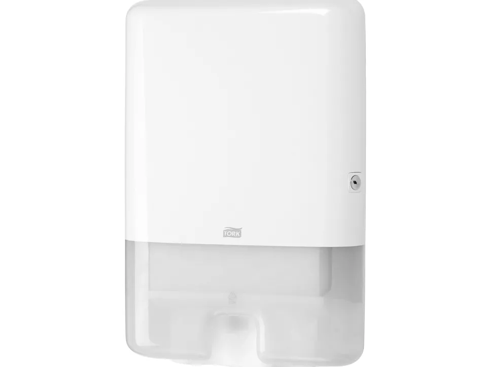 Distributeur essuie-mains tork xpress h2 distribution feuille à feuille coloris blanc