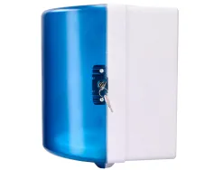 Distributeur essuie-mains q-connect fermeture serrure 2 clefs coloris bleu 225x275x220mm