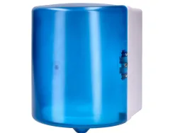 Distributeur essuie-mains q-connect fermeture serrure 2 clefs coloris bleu 225x275x220mm