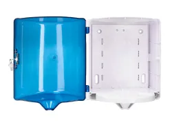 Distributeur essuie-mains q-connect fermeture serrure 2 clefs coloris bleu 225x275x220mm