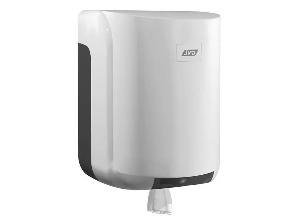 Distributeur essuie-mains coldis bobine tirage central plastique abs grand modèle clé fenêtre contrôle 22x22x31cm 450f