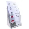 Distributeur exacompta polystyrene format a4 veertical 3 compartiments transparent