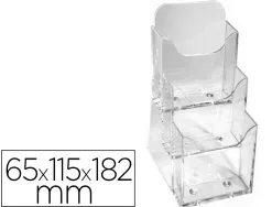 Distributeur exacompta simple format prospectus 1/3 a4 vertical 3 compartiments de profondeur 28mm