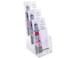 Distributeur exacompta simple format prospectus 1/3 a4 vertical 3 compartiments de profondeur 28mm