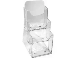 Distributeur exacompta simple format prospectus 1/3 a4 vertical 3 compartiments de profondeur 28mm