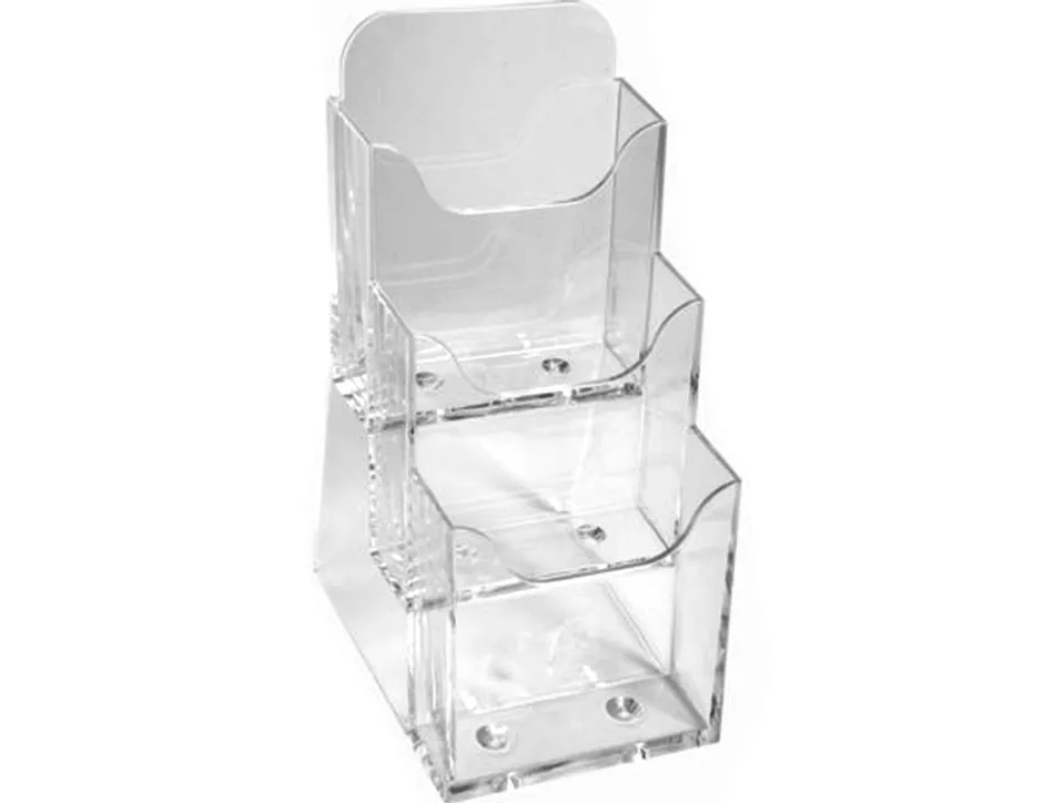 Distributeur exacompta simple format prospectus 1/3 a4 vertical 3 compartiments de profondeur 28mm