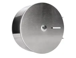 Distributeur papier toilette q-connect acier inoxydable fermeture serrure 2 clefs 115x254x265mm