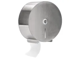 Distributeur papier toilette q-connect acier inoxydable fermeture serrure 2 clefs 115x254x265mm
