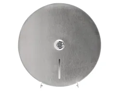 Distributeur papier toilette q-connect acier inoxydable fermeture serrure 2 clefs 115x254x265mm