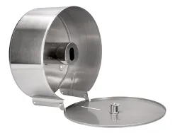 Distributeur papier toilette q-connect acier inoxydable fermeture serrure 2 clefs 115x254x265mm
