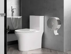 Distributeur papier toilette q-connect acier inoxydable fermeture serrure 2 clefs 115x254x265mm