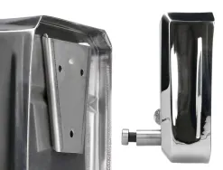 Distributeur savon liquide q-connect manuel acier inoxydable 800ml 179x56x115mm