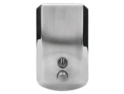 Distributeur savon liquide q-connect manuel acier inoxydable 800ml 179x56x115mm
