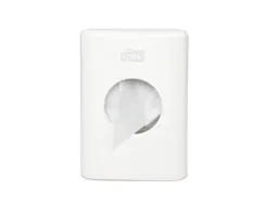 Distributeur tork produits hygiene feminine mural plastique coloris blanc