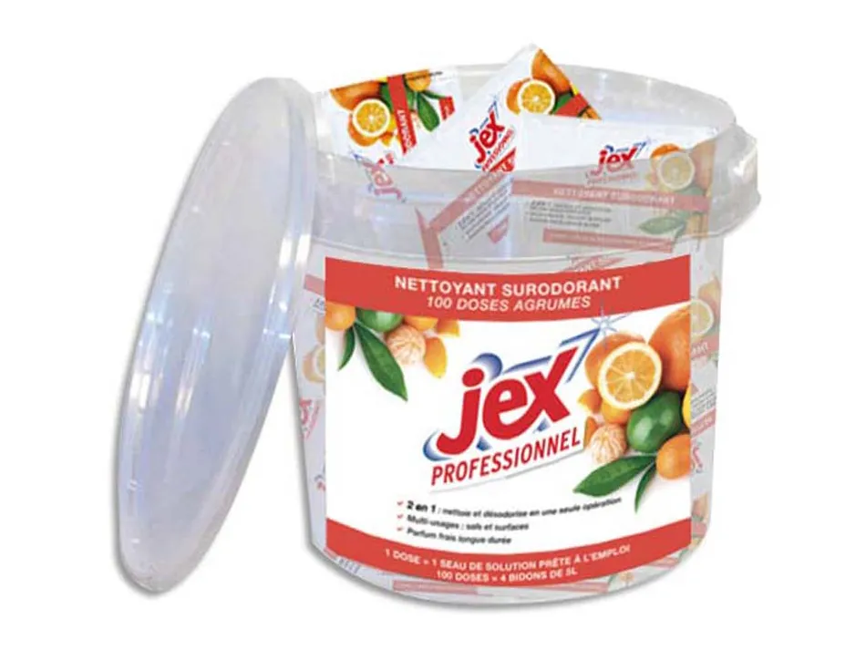 Doses nettoyantes surodorantes jex professionnel agrumes boîte 100