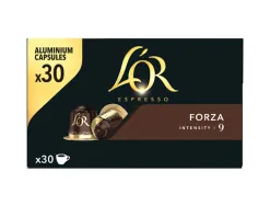 Dosettes cafe l or cafe moulu corse espresso forza 100 arabica boite 30