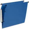 Dossier suspendu esselte lmg armoire polypropylene opaque fond v bouton-pression coloris bleu paquet 10