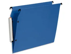 Dossier suspendu esselte lmg armoire polypropylene opaque fond v bouton-pression coloris bleu paquet 10