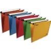 Dossier suspendu esselte vmg tiroir carton kraft 240g fond v bouton-pression coloris assortis paquet 10