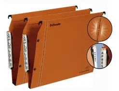 Dossier suspendu esselte dual kraft lmg 240g armoire entraxe 330mm h275mm fond 30 coloris orange boîte 25 unités