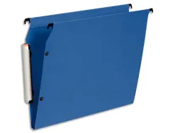 Dossier suspendu esselte lmg armoire polypropylene opaque fond 15 bouton-pression coloris bleu paquet 10