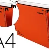 Dossier suspendu esselte vmg kraft orange 240g tiroir entraxe 330mm h250mm fond v porte-étiquette large boîte 25 unités