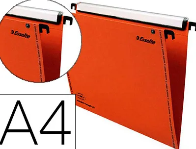Dossier suspendu esselte vmg kraft orange 240g tiroir entraxe 330mm h250mm fond v porte-étiquette large boîte 25 unités