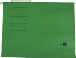 Dossier suspendu liderpapel papier cartonné kraft 250g a4 tiroir viseur supérieur fond v baguette métallique vert