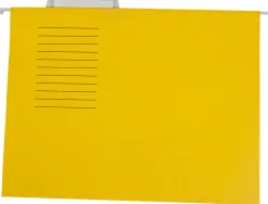 Dossier suspendu liderpapel papier cartonné kraft 250g a4 tiroir viseur supérieur fond v baguette métallique jaune