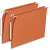 Dossier suspendu l'oblique economique kraft orange 220g armoire entraxe 330m hauteur 275mm fond v boite 25 unites