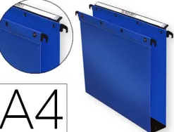 Dossier suspendu l'oblique polypro ultimate 5/10e tiroir entraxe 330mm h250mm fond 50 coloris bleu pack 10 unités
