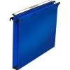 Dossier suspendu l'oblique polypro ultimate 5/10e tiroir entraxe 330mm h250mm fond 30 coloris bleu pack 10 unités