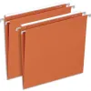 Dossier suspendu l'oblique economique kraft orange 210g a4 tiroir entraxe 330mm h250mm fond v boite 25 unites