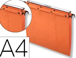 Dossier suspendu l'oblique carte canson kraft orange 240g tiroir entraxe 330mm h250mm fond 15 barette acier boîte 25u
