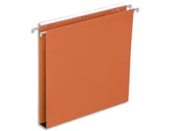 Dossier suspendu l'oblique economique kraft orange 210g a4 tiroir entraxe 330mm h250mm fond 30mm boite 25u