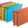 Dossier suspendu l'oblique carte canson kraft orange 240g tiroir entraxe 330mm h250mm fond 15/30 barette acier pack 10u
