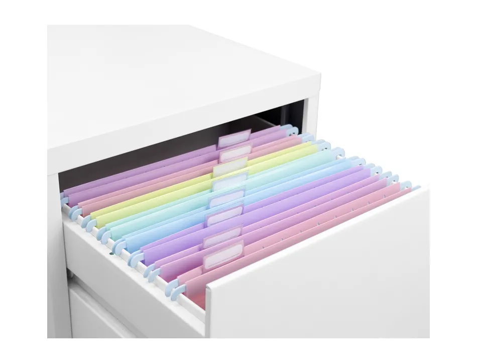 Dossier suspendu viquel rainbow pastel polypropylene coloris assortis lot 8 unites