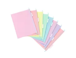 Dossier suspendu viquel rainbow pastel polypropylene coloris assortis lot 8 unites