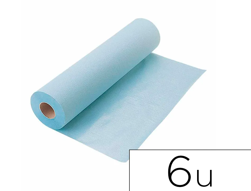 Drap d'examen plastifie 180f carton de 6 rlx