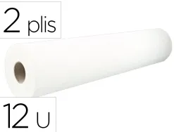Drap techline examen ouate 150 feuilles 2plis 50x38cm coloris blanc lot de 12