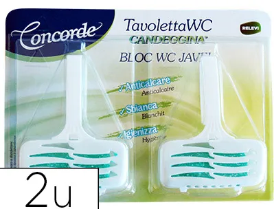 Désodorisant cuvette wc coldis triple action javel détartre blanchit hygiénise lot 2 unités