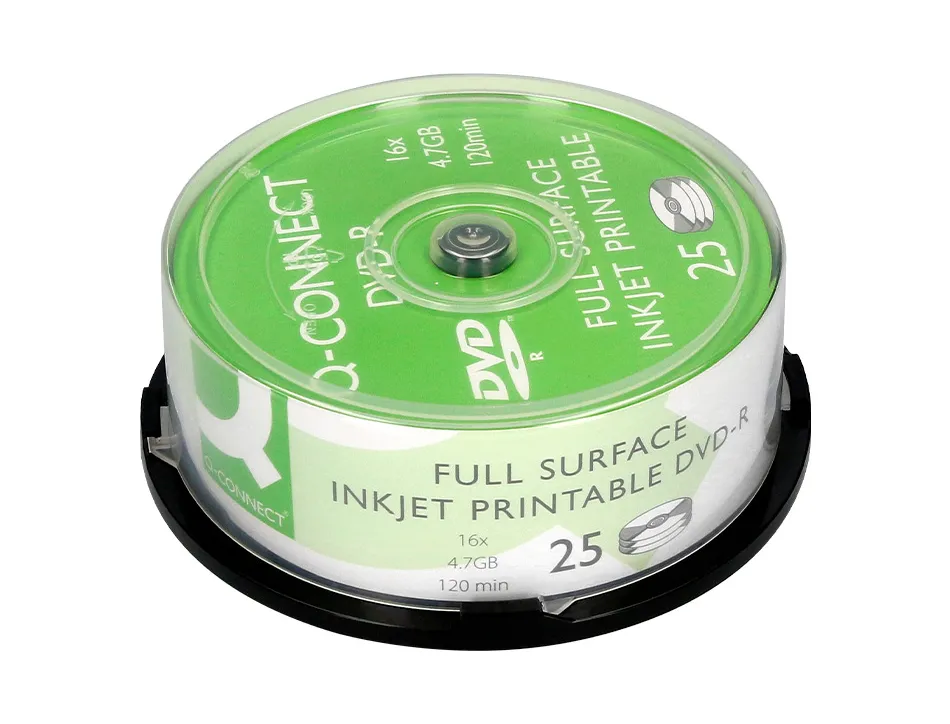 Dvd-r q-connect vitesse 16x tour 25 unités