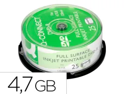 Dvd-r q-connect vitesse 16x tour 25 unités