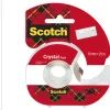 Dévidoir scotch crystal transparent rechargeable + 1 ruban adhésif 19mmx25m